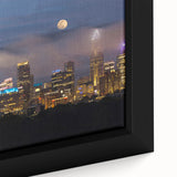 Extra large framed canvas featuring a textured depiction of Charlotte.