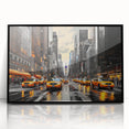 Large abstract wall art of Manhattan skyline in muted gray tones on a framed acrylic, suitable for modern art wall decor.