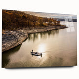 Large abstract wall art depicting vibrant Oklahoma scenery on acrylic glass, ideal for bedroom or dining room decor.