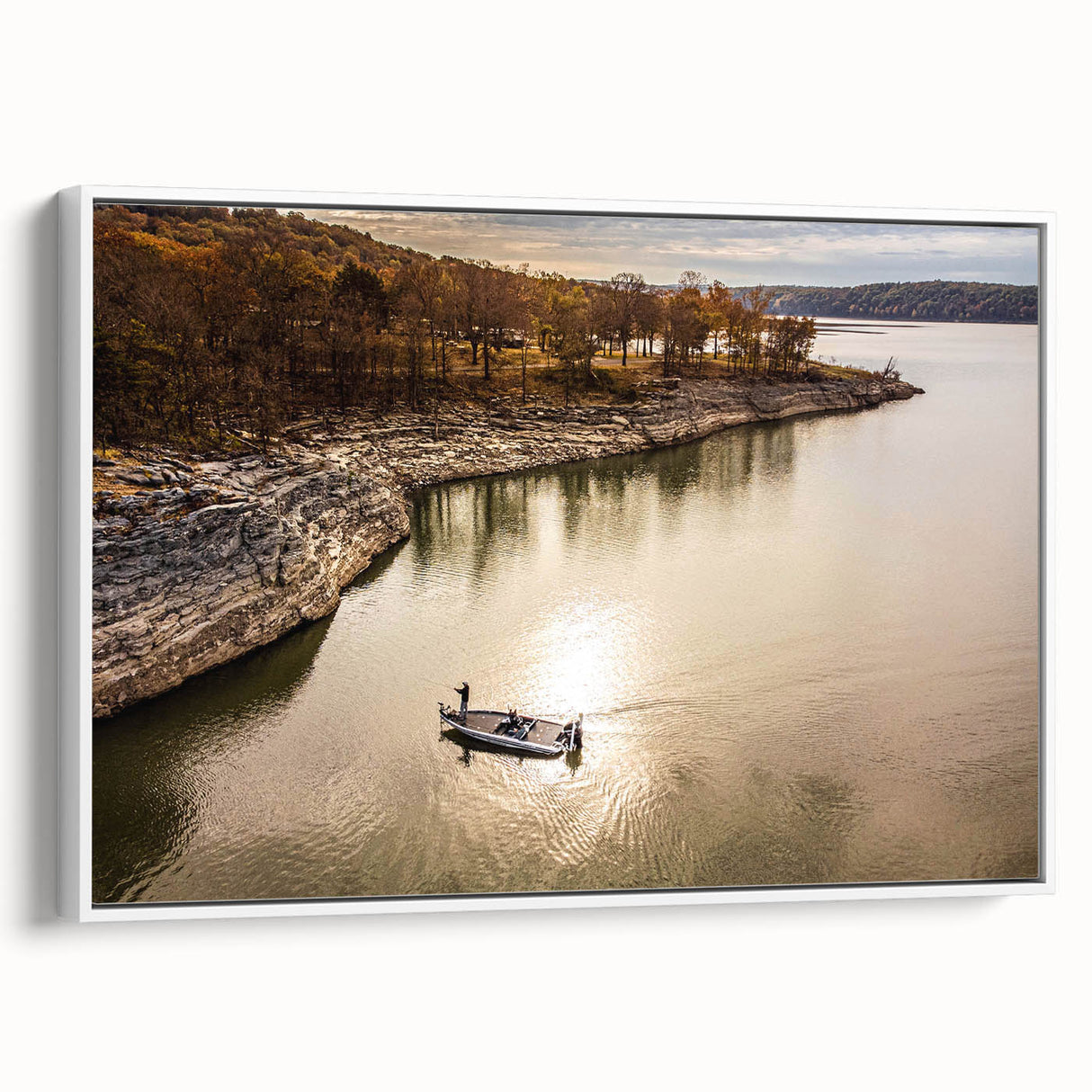 Vintage poster art of Oklahoma scenery on a framed canvas, featuring a blend of colorful art tones.
