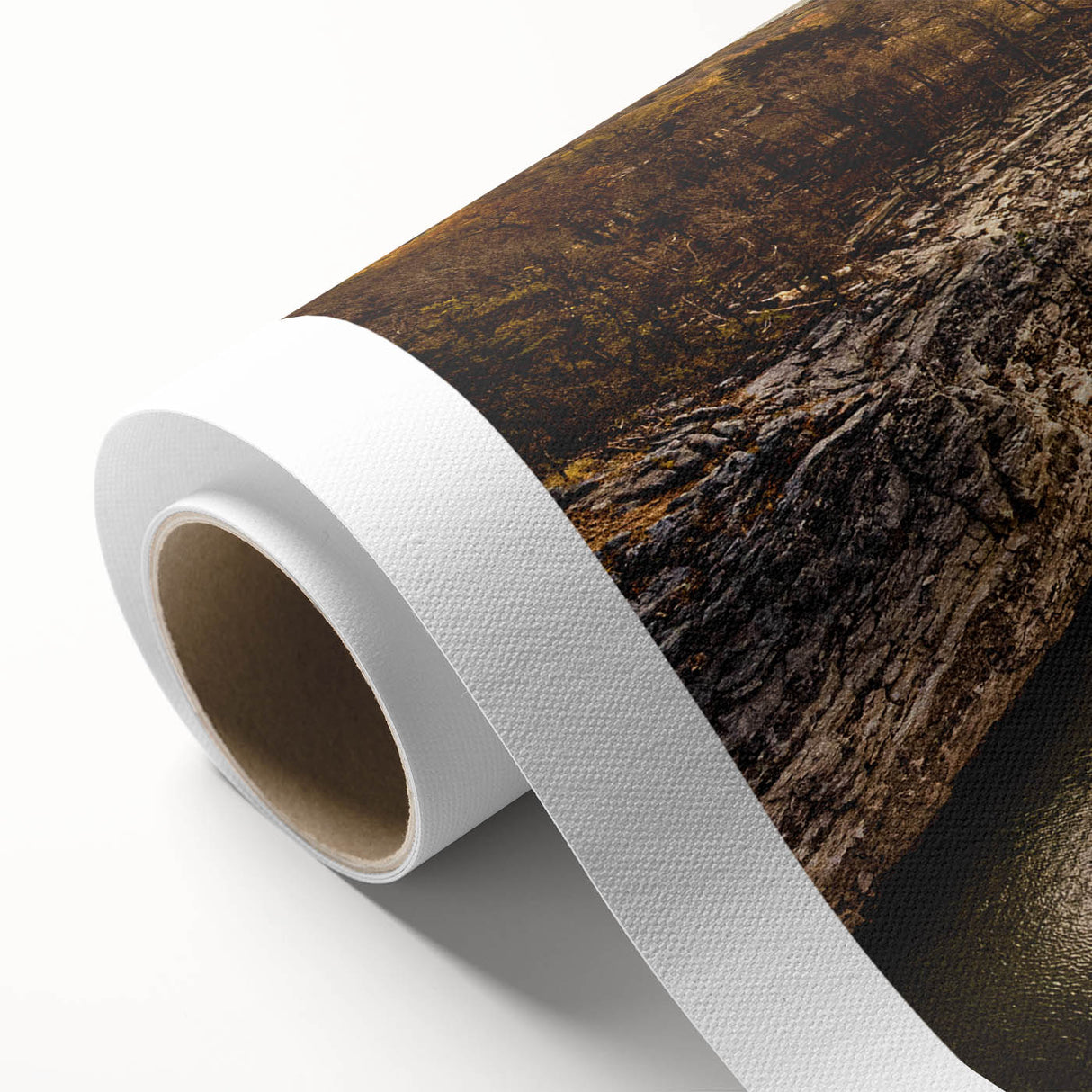Art Deco style poster of Oklahoma scenery on rolled canvas, featuring soft pastel shades, ideal for nursery wall art.