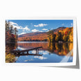 Vermont landscape with floral elements in soft green and brown tones on a rolled canvas, ideal for art wall dining room.