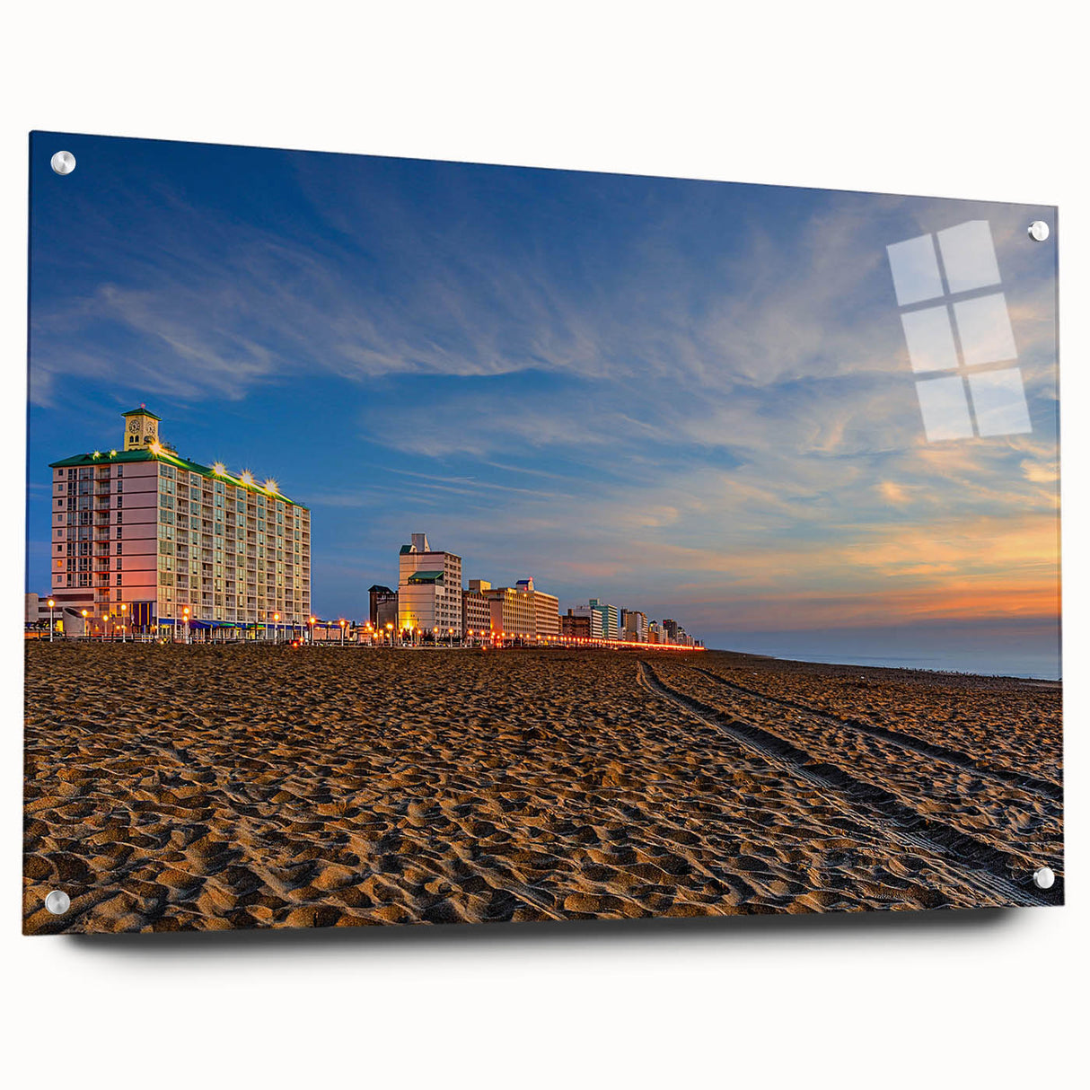 Large abstract wall art of Virginia scenery on acrylic glass, with muted earth tones, ideal for bedroom or dining room decor.