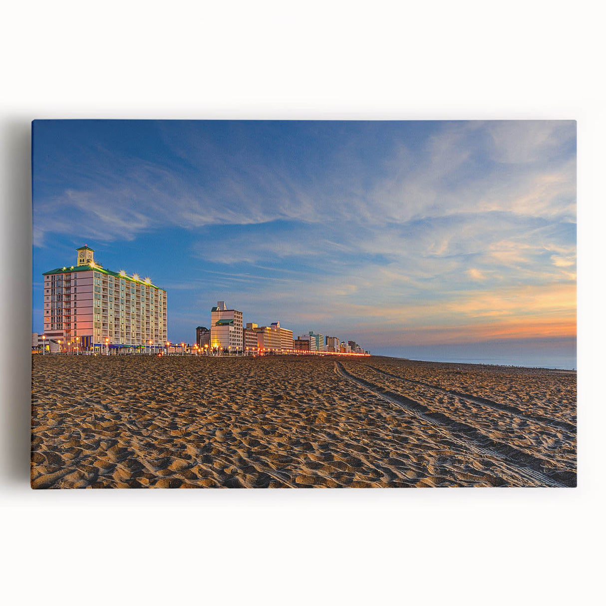 Black and white photograph of a Virginia landscape on stretched canvas, ideal for kitchen wall art.