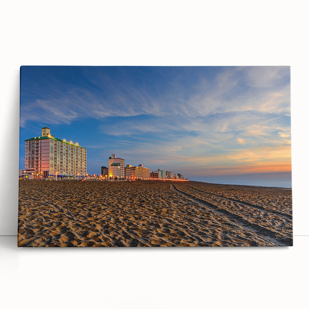 Large black and white stretched canvas of Virginia scenery, suitable as kitchen wall art or bedroom decor.