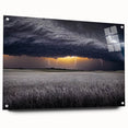 Acrylic print of a scenic Palouse landscape in earth tones, suitable for dining room or bedroom decor.