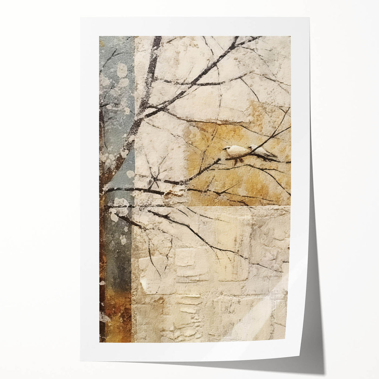 Minimalist Bird Living Room Wall Art - Modern Canvas Print