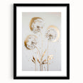 Abstract floral artwork framed in black, showcasing vibrant colors and intricate designs, perfect for modern home decor. Features a mat for enhanced presentation.