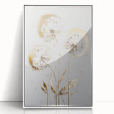 Framed acrylic artwork showcasing a vibrant abstract floral design with shades of pink, green, and blue, displayed in a sleek white frame, perfect for modern decor.