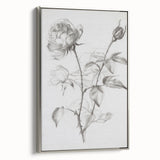 Framed canvas artwork showcasing vibrant abstract florals in a silver frame, highlighting rich colors and intricate details, ideal for modern decor.