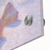 Impressionist Haystack Winter Scene - Monet Snow & Sun Effect Print