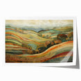 Rolled canvas print of a fall-themed floral art in warm orange and brown tones, ideal for dining room decor.