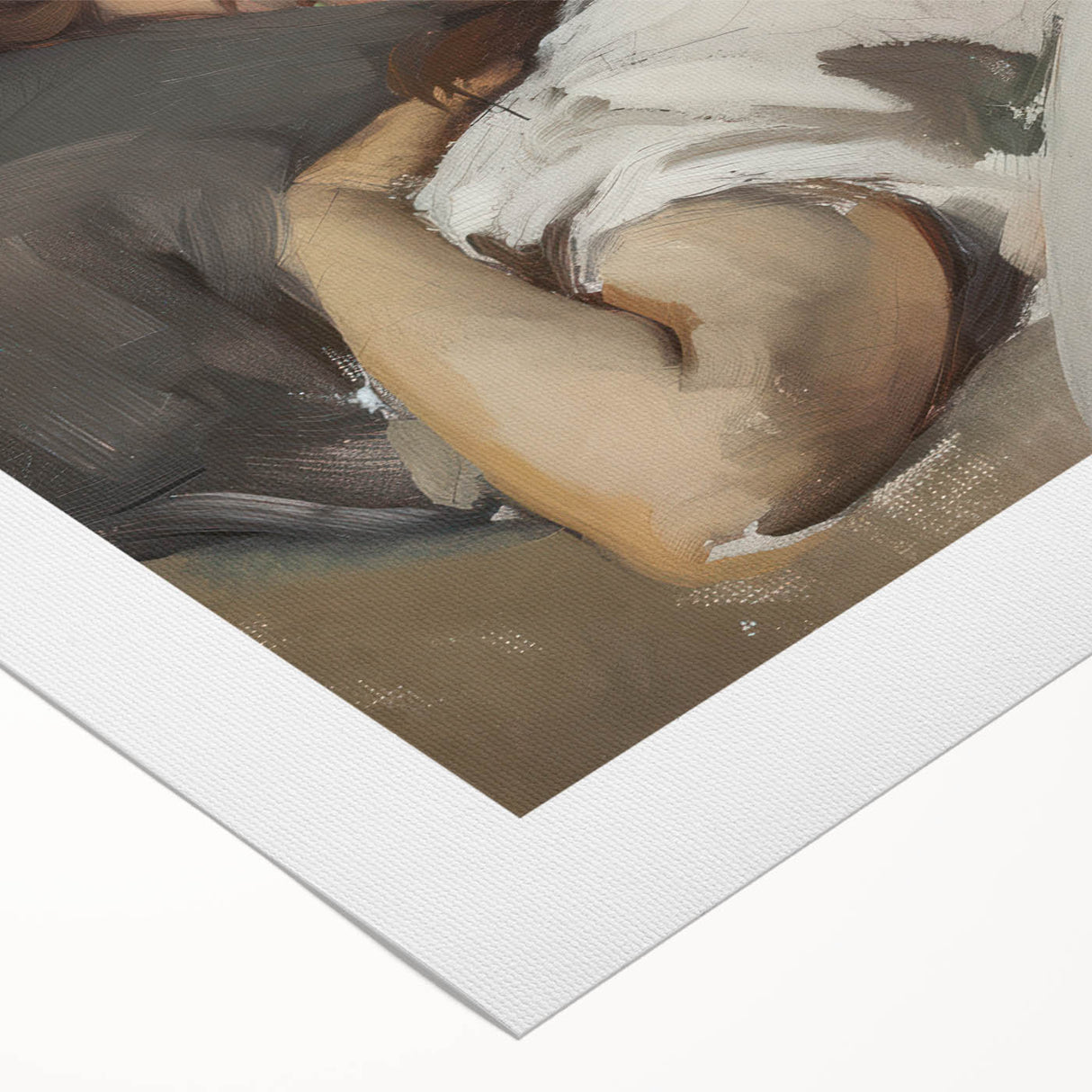 Abstract figurative rolled canvas art showcasing vibrant colors and bold shapes, featuring a modern design perfect for contemporary decor. Packaged securely in a cardboard tube.