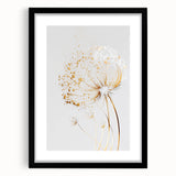 Abstract floral art frame with a black mat, showcasing vibrant colors and intricate designs, ideal for modern home decor or gallery display.