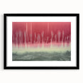 Abstract landscape artwork framed in a sleek black mat, showcasing vibrant colors and textured details, perfect for modern home decor. Ideal for art enthusiasts seeking a contemporary touch.
