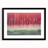 Abstract landscape artwork framed in a sleek black mat, showcasing vibrant colors and textured details, perfect for modern home decor. Ideal for art enthusiasts seeking a contemporary touch.