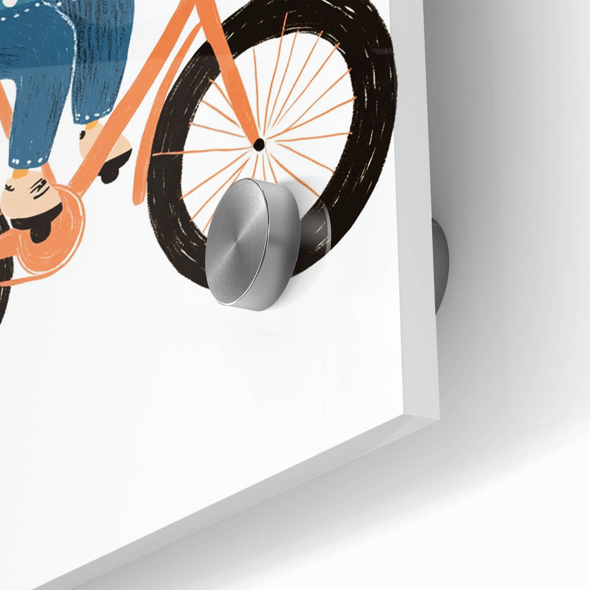 Adorable Bear on Bicycle Wall Art - Girls Room & Playroom Decor