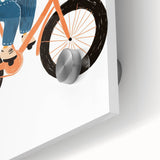 Adorable Bear on Bicycle Wall Art - Girls Room & Playroom Decor