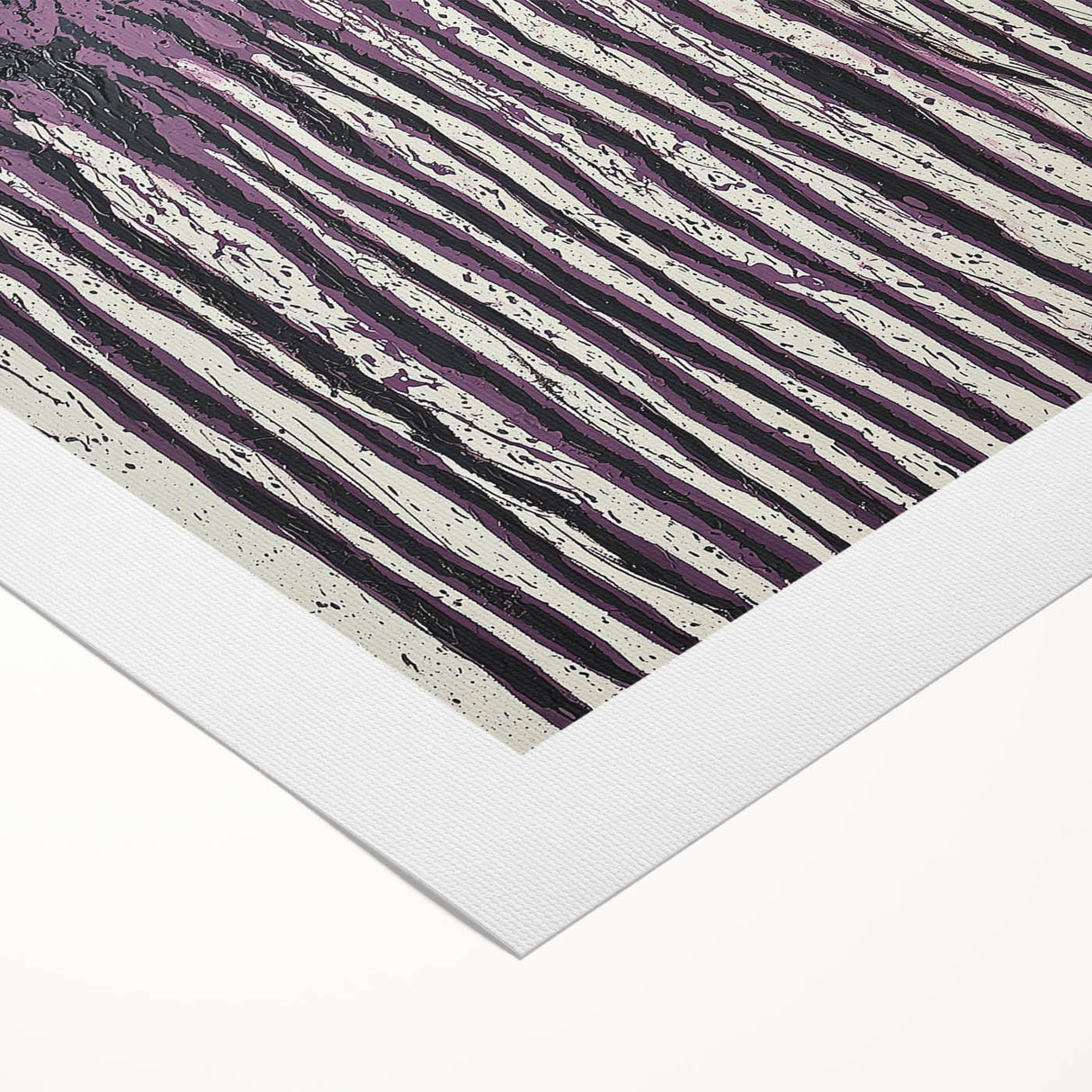 Dining Room Wall Art Collection - Abstract Purple Drip Design
