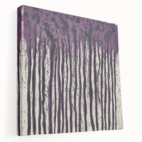 Dining Room Wall Art Collection - Abstract Purple Drip Design