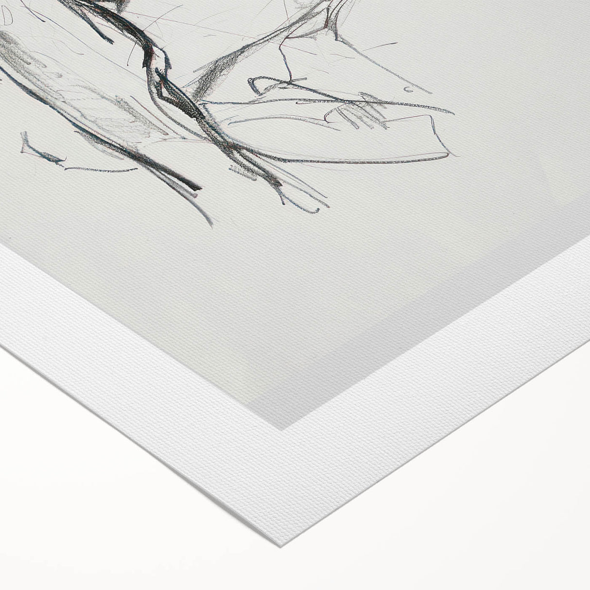 Abstract figurative rolled canvas artwork showcasing vibrant colors and fluid shapes, ideal for modern decor. Comes securely packaged in a durable cardboard tube.