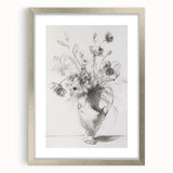 Abstract floral frame with a silver matte finish, showcasing vibrant colors and intricate designs, perfect for modern home decor and enhancing any space.