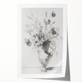 Abstract floral rolled canvas print showcasing vibrant colors and intricate patterns, elegantly packaged in a protective cardboard tube for easy display.