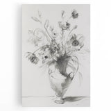 Stretched canvas artwork showcasing vibrant abstract floral designs in shades of pink, green, and blue, perfect for modern home decor and artistic expression.