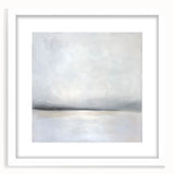 Abstract landscape framed artwork with a white mat, showcasing vibrant colors and fluid shapes, perfect for modern home decor and artistic expression.
