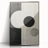 Framed abstract minimalist wall art featuring silver accents, displayed with an elegant acrylic front, perfect for modern home decor and stylish interiors.