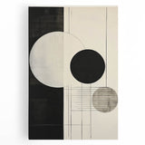 Abstract minimalist wall art on stretched canvas featuring soft pastel colors and geometric shapes, ideal for modern home decor and artistic interiors.