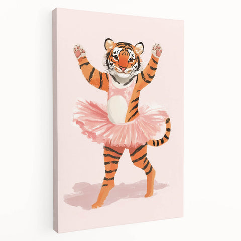 Dancing Ballerina Tiger Wall Art - Girls Room & Nursery Decor