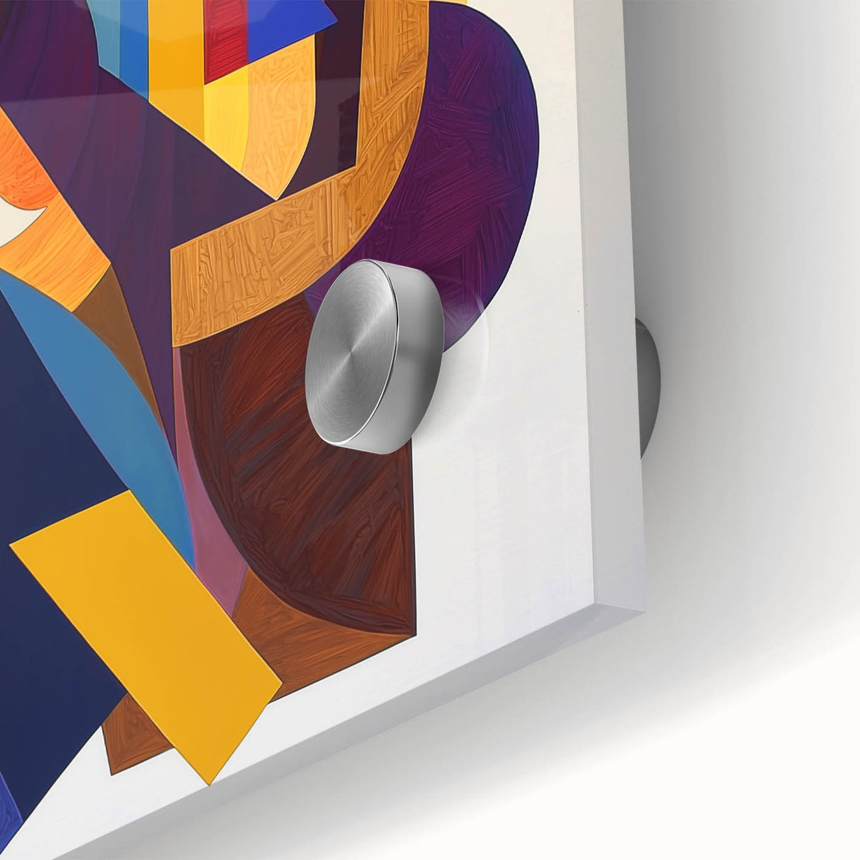 Bold Geometric Living Room Wall Art - Modern Canvas Print
