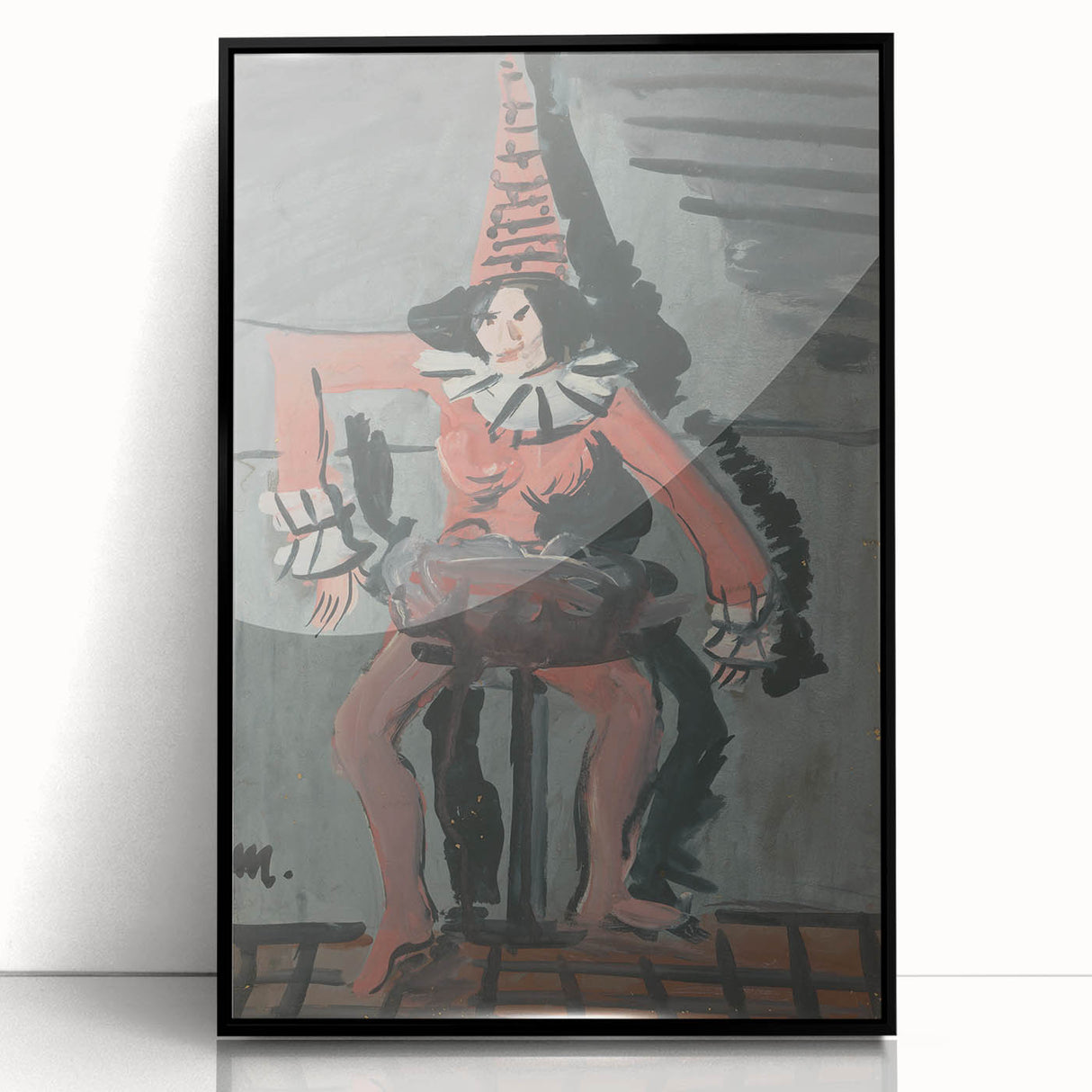 Expressionist Art - Unique Abstract Expressionism Pierrot Wall Decor