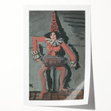 Expressionist Art - Unique Abstract Expressionism Pierrot Wall Decor