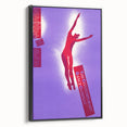 Contemporary Dance Poster - Bold Modern Wall Art in Red and Purple
