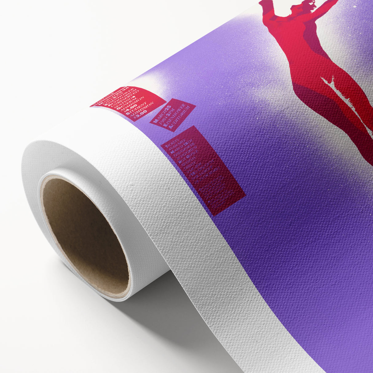 Contemporary Dance Poster - Bold Modern Wall Art in Red and Purple