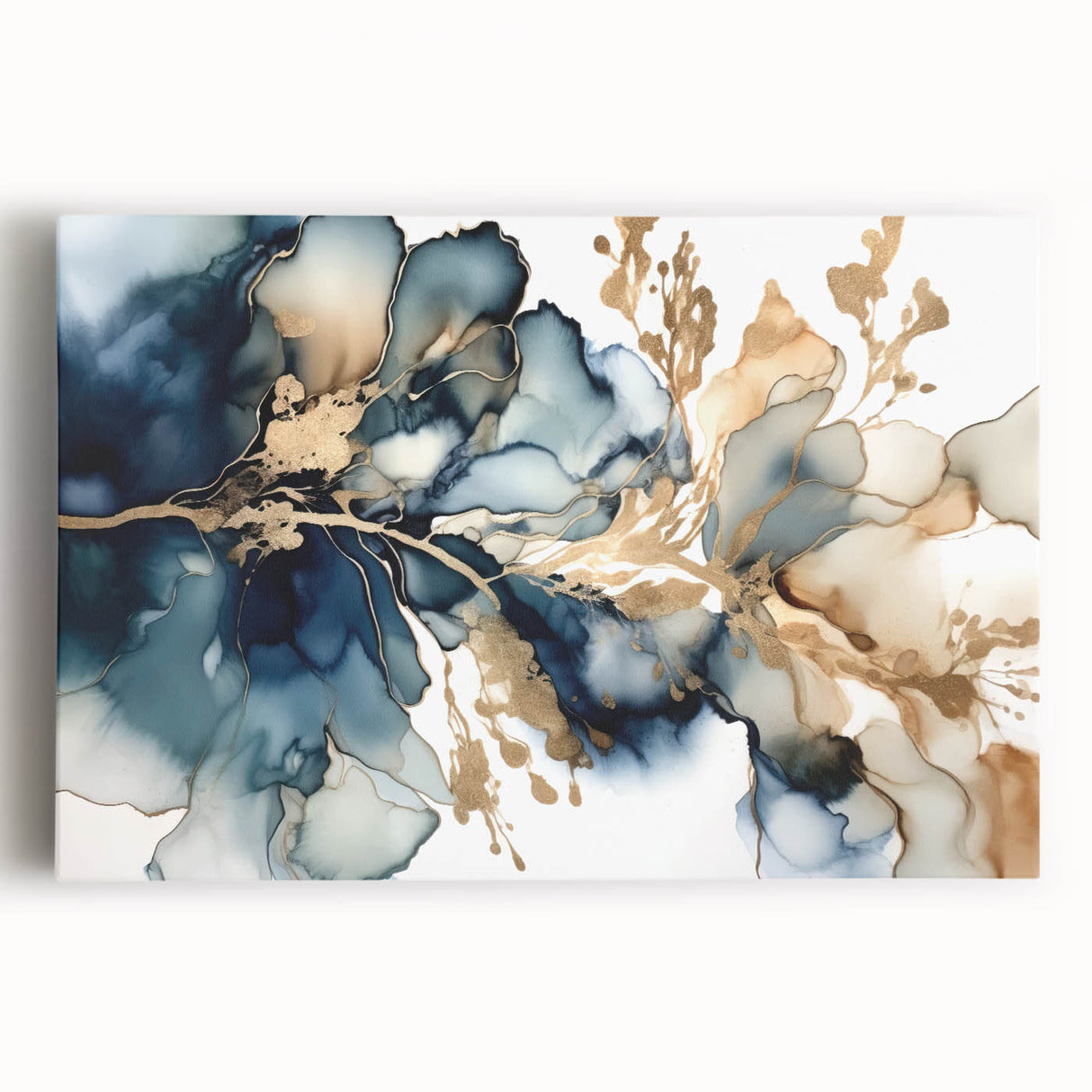 Fluid Abstract Living Room Wall Art - Modern Canvas Print