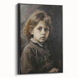 Abstract figurative wall art canvas framed in black, showcasing vibrant colors and unique shapes, perfect for modern home decor. Ideal for creating a stylish focal point in any room.