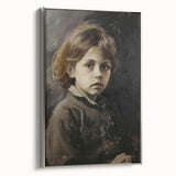 Framed abstract figurative canvas art with a silver frame, showcasing vibrant colors and dynamic shapes, ideal for modern home decor. Perfect for adding a contemporary touch to living spaces or galleries.