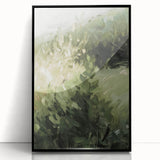 Abstract floral artwork in a black frame, showcasing vibrant colors and intricate patterns, perfect for modern home decor and enhancing artistic spaces.