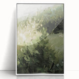 Framed acrylic artwork featuring abstract floral designs in vibrant colors, displayed from the front against a white background, ideal for home decor.