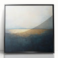 Framed acrylic artwork showcasing an abstract landscape in rich, earthy tones with a black frame, perfect for modern home decor. Ideal for enhancing interior aesthetics.