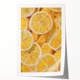 Extra large rolled canvas print featuring an assortment of fruits in vibrant colors.
