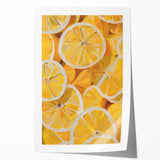 Extra large rolled canvas print featuring an assortment of fruits in vibrant colors.
