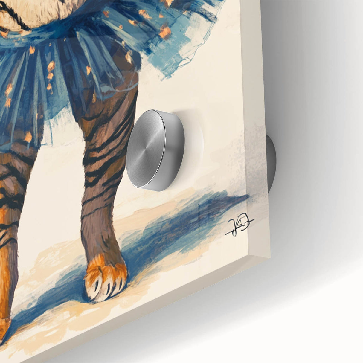 Elegant Ballerina Tiger Wall Art - Girls Room & Nursery Decor