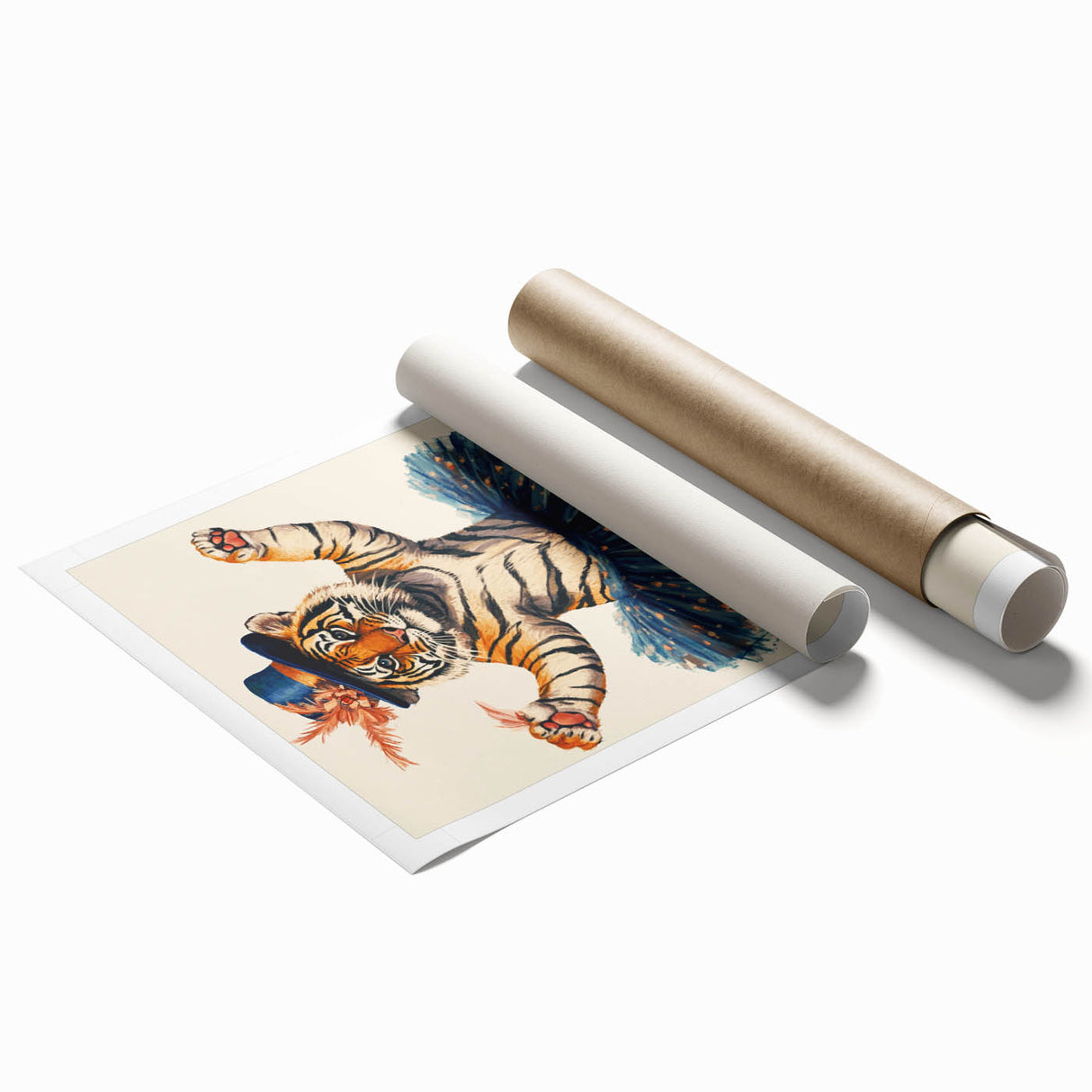 Elegant Ballerina Tiger Wall Art - Girls Room & Nursery Decor