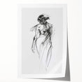 Abstract figurative art print showcasing vibrant colors and fluid shapes, rolled for easy transport and display, perfect for modern interior decor.