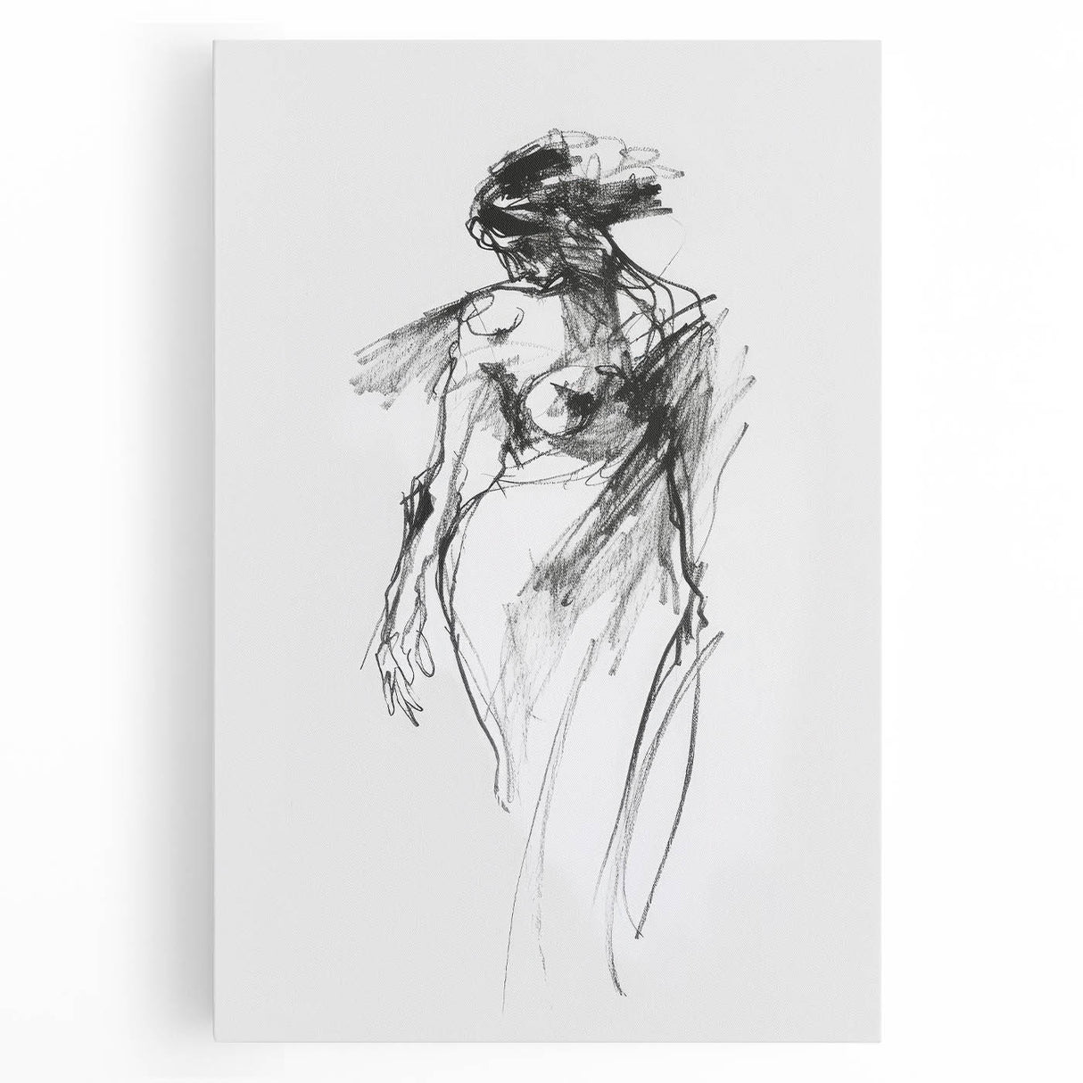 Abstract figurative art canvas showcasing vibrant colors and dynamic shapes, ideal for modern home decor. Perfect for adding a contemporary touch to any space.