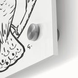 Expressionist Art - Pigeon on Chestnut Tree Abstract Wall Art